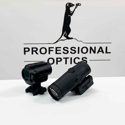 Holosun ARO-RD2-HM3X-SET Microscope Sight, 2 MOA Dot, 3x Magnification HM3X Black, Picatinny Rail