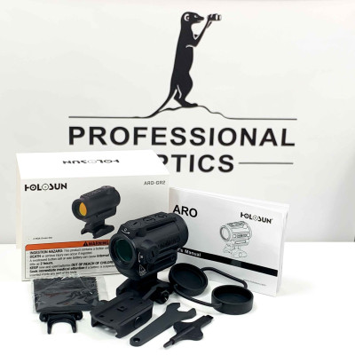 Holosun ELITE ARO-GR2 Micro Green Dot Sight with 2MOA Dot Reticle, black, Picatinny Rail