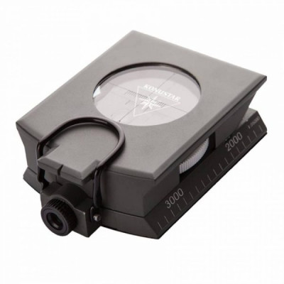 Kompas profesionalni KONUSTAR-10, Metalno siva, sa klinometrom, Konus