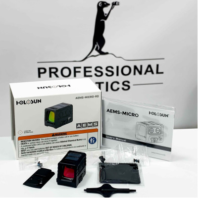 Holosun AEMS Micro Red – Advanced Enclosed Micro Sight AEMS-MICRO-RD with Red Dot