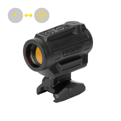 Holosun ARO-MRS-GD Microdot Gold Dot Sight with 2MOA/65 MOA Circle Dot Reticle, black, Picatinny rail