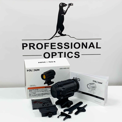 Holosun ARO-MRS-GD Microdot Gold Dot Sight with 2MOA/65 MOA Circle Dot Reticle, black, Picatinny rail