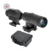 Holosun ARO-RD2-HM3X-SET Microscope Sight, 2 MOA Dot, 3x Magnification HM3X Black, Picatinny Rail
