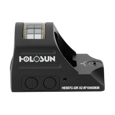 Holosun HE507C-GR-X2 otvoreni refleksni ciljnik s izmjenjivim končanikom, zelena toćka, za lov, solarni panel Holosun HE507C-GR-X2 otvoreni refleksni ciljnik s izmjenjivim končanikom, zelena toćka, za lov, solarni panel