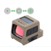 Holosun HE509T-GR-X2-FDE closed reflex green dot sight switchable 2MOA dot, 32MOA circle dot reticle, titan, FDE, Picatinny/Weaver rail, for hunting, sport shooting airsoft, tactical mini
