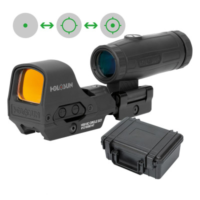 Holosun Set HE510C GR + HM3X Magnifier + Hardcase