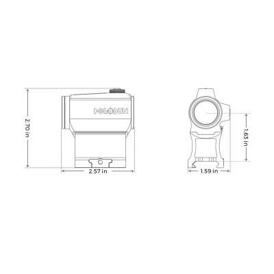 Holosun ELITE HE503CU-GR zeleni dot ciljnik | 2 MOA / 65 MOA, solar + baterija, IP67