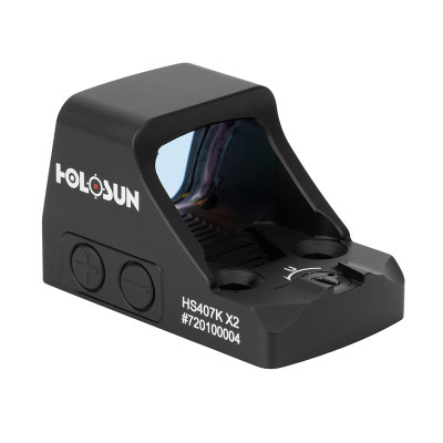 Holosun HS407K-X2 open reflex red dot sight, 6MOA dot, reticle, black, for hunting, sport shooting