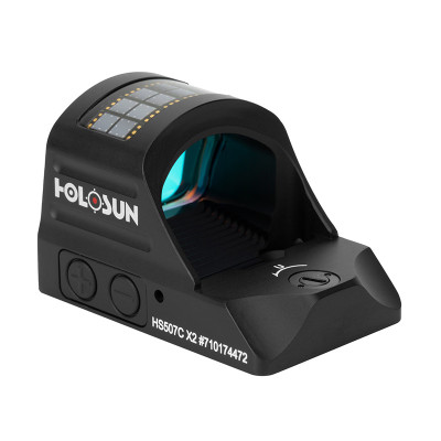 Holosun HS507C-X2 open reflex red dot sight switchable 2MOA dot, 32MOA circle dot reticle solar cell