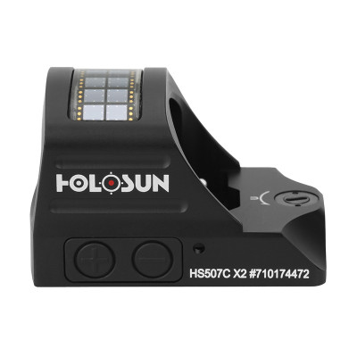 Holosun HS507C-X2 open reflex red dot sight switchable 2MOA dot, 32MOA circle dot reticle solar cell
