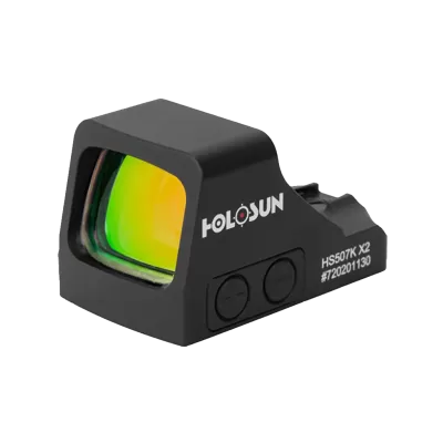 Holosun HS507K-X2 open reflex red dot sight switchable 2MOA dot, 32MOA circle dot reticle, black Holosun HS507K-X2 open reflex red dot sight switchable 2MOA dot, 32MOA circle dot reticle, black