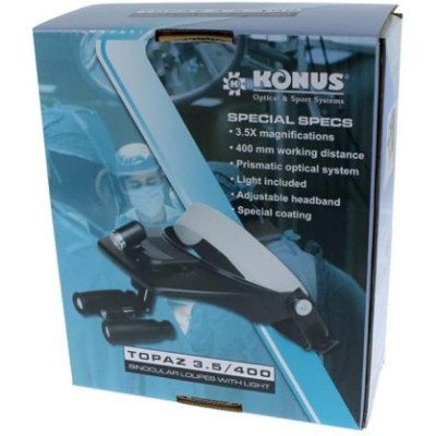 TOPAZ PRISMATIC MICROSCOPE 3.5X W.D. 400MM, Konus