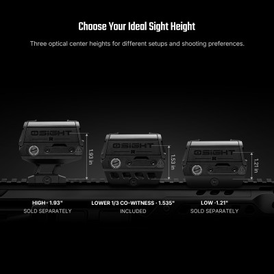 Olight Osight R Enclosed Red Dot Sight — Micro T1/T2, Multi-Reticle System