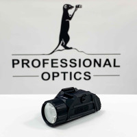 Holosun P.ID-PLUS LED svjetiljka s bijelim svjetlom i zelenim laserskim pokazivačem, 520 nm, crno anodizirano kućište, , 1000 lumena i 23 000 candela