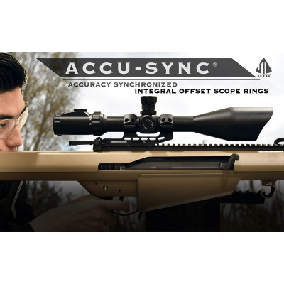 Leapers Accu-Sync® 34 mm Picatinny Cantilever Mount (50 mm Offset, High Profile) | UTG®