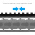 Leapers UTG PRO® KeyMod segment šine – 4 utora, crni