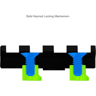 Leapers UTG PRO® KeyMod segment šine – 4 utora, crni